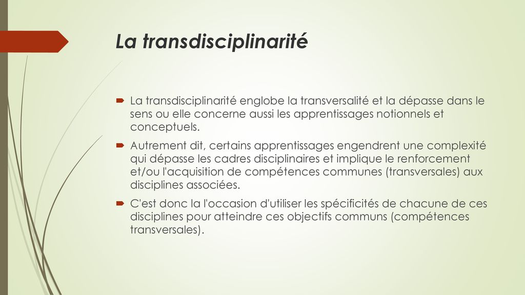 EPS et Transdisciplinartit ppt t l charger